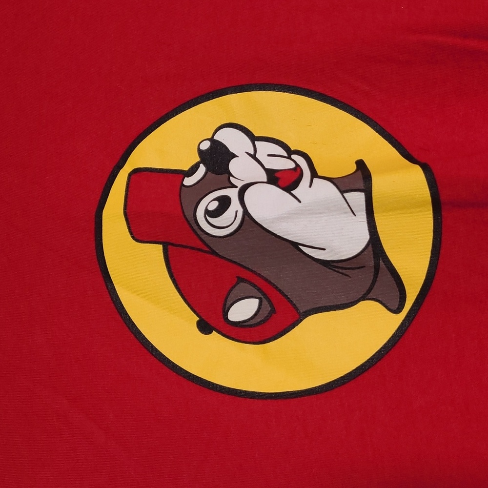 Buc-ee's Red Classic Yellow Beaver  Logo Tee Tshirt Unisex Top Size XL - Picture 3 of 9